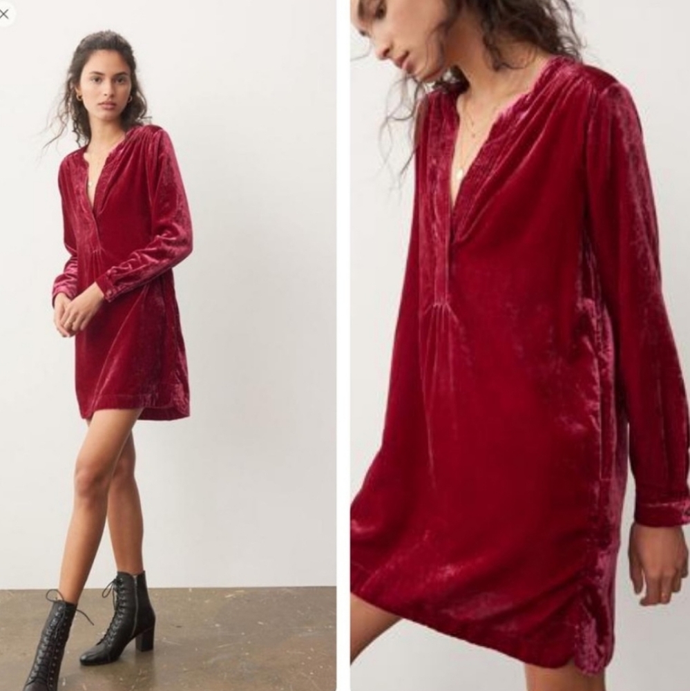 Anthropologie × Melody Velvet Tunic Dress